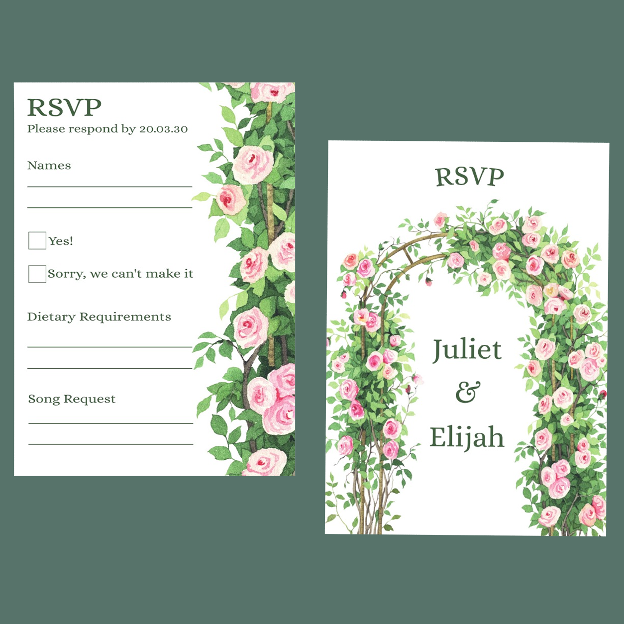 RSVP Cards - At the Altar