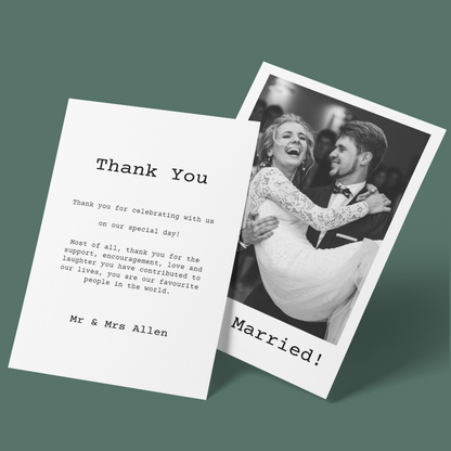 Thank You Cards - Antique Typewriter