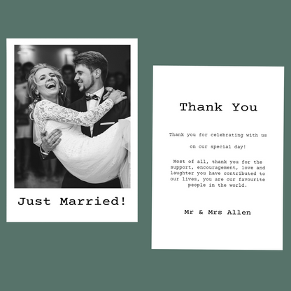 Thank You Cards - Antique Typewriter