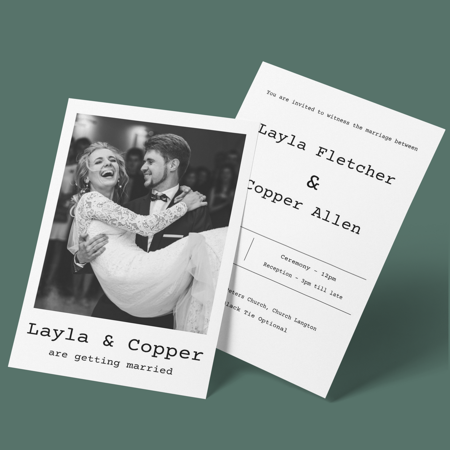 Wedding Invitations - Antique Typewriter