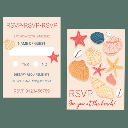 RSVP Cards - Beach Wedding