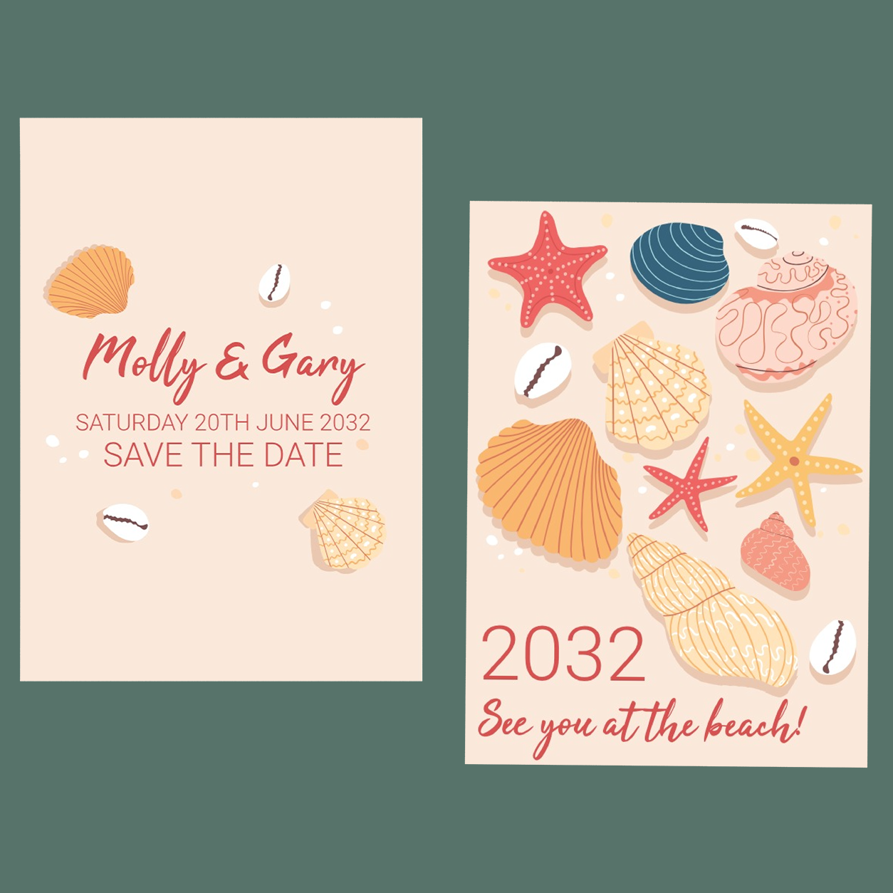 Save The Date - Beach Wedding