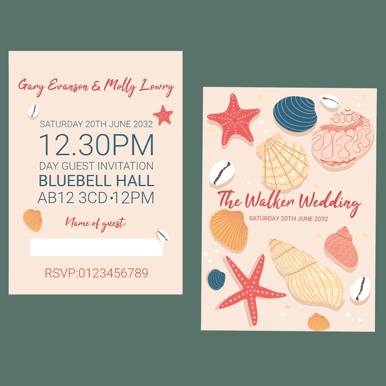 Wedding Invitations - Beach Wedding