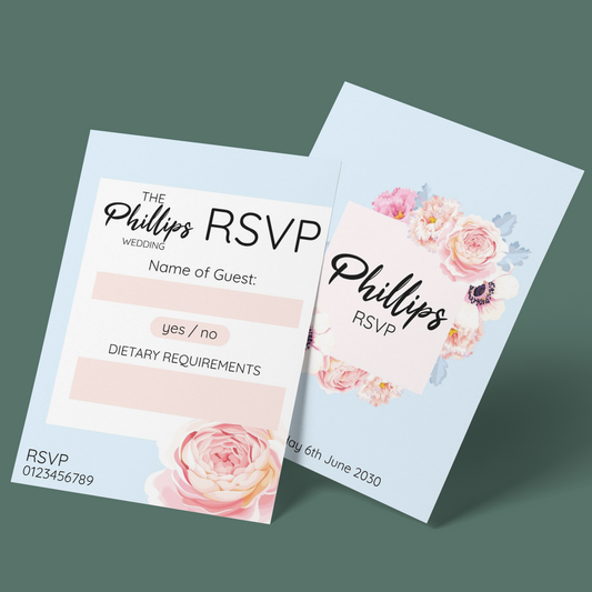 RSVP Cards - Roses In Summer