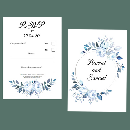 RSVP Cards- Something Blue