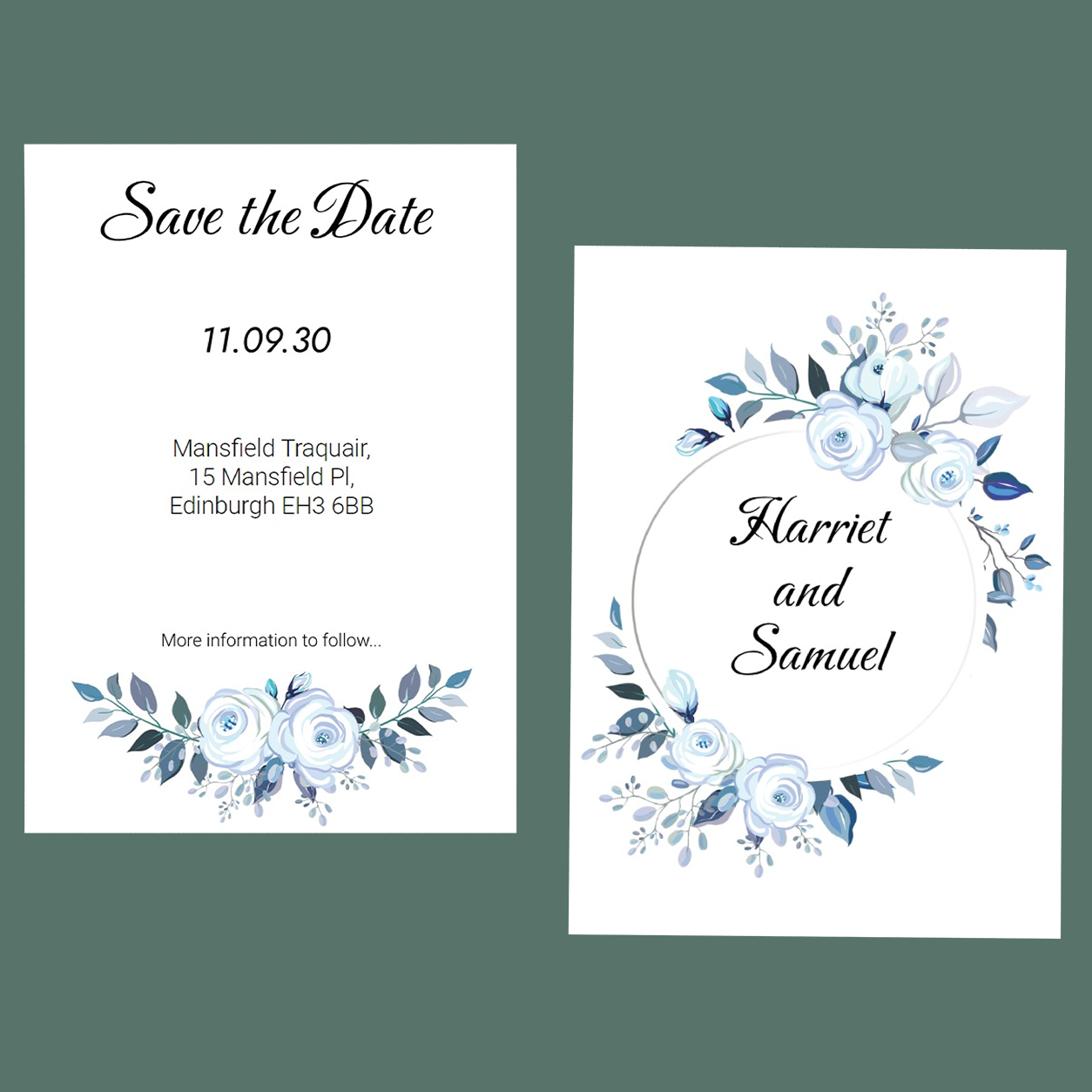 Save The Dates - Something Blue