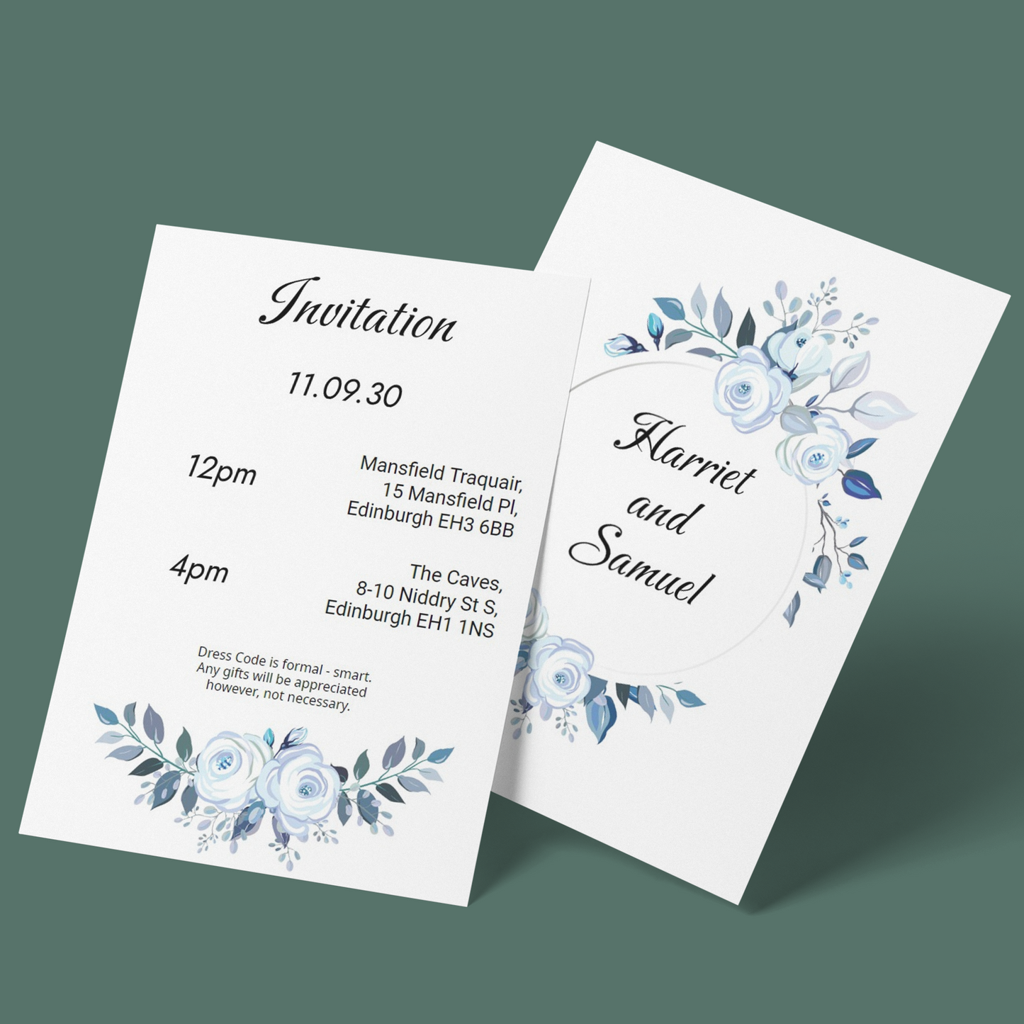 Wedding Invitations - Something Blue