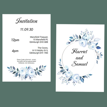 Wedding Invitations - Something Blue