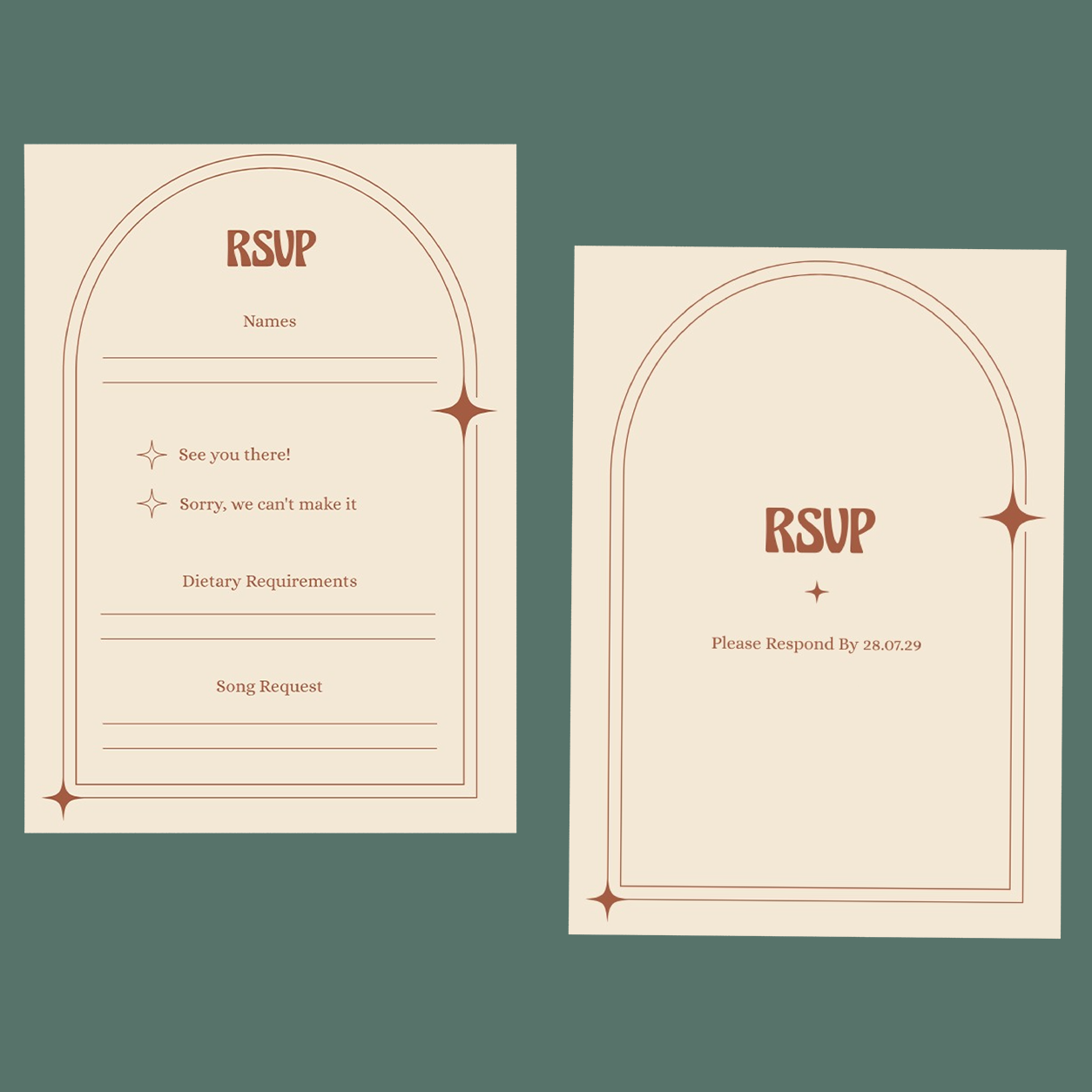 RSVP Cards - Boho