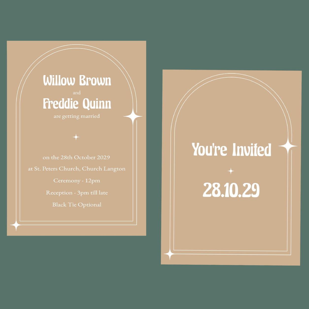 Wedding Invitations - Boho