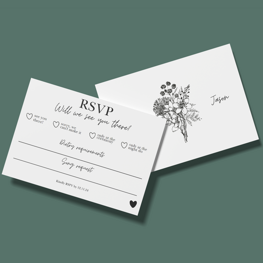 RSVP Cards - Wildflower Bouquet