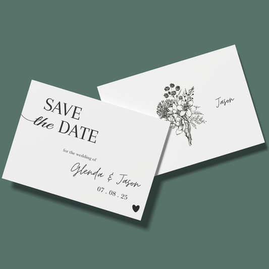 Save The Dates - Wildflower Bouquet