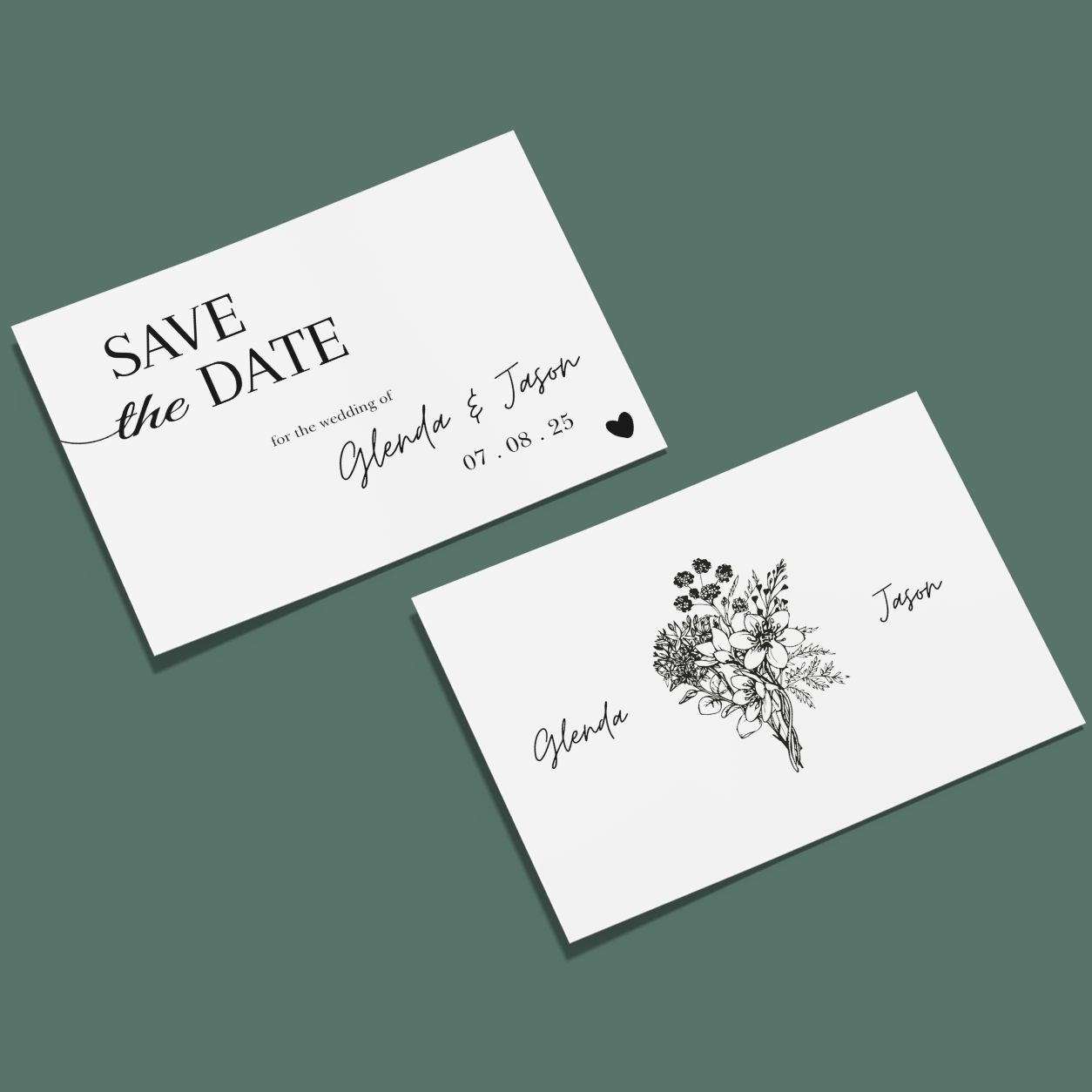 Save The Dates - Wildflower Bouquet