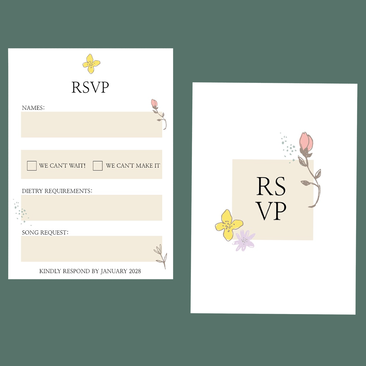 RSVP Cards - A Spring Day