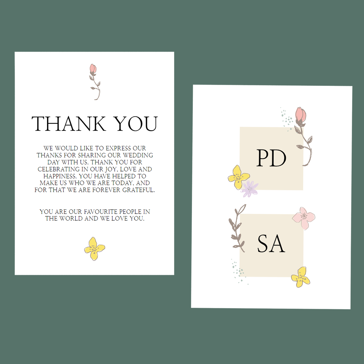 Thank You Cards - A Spring Day