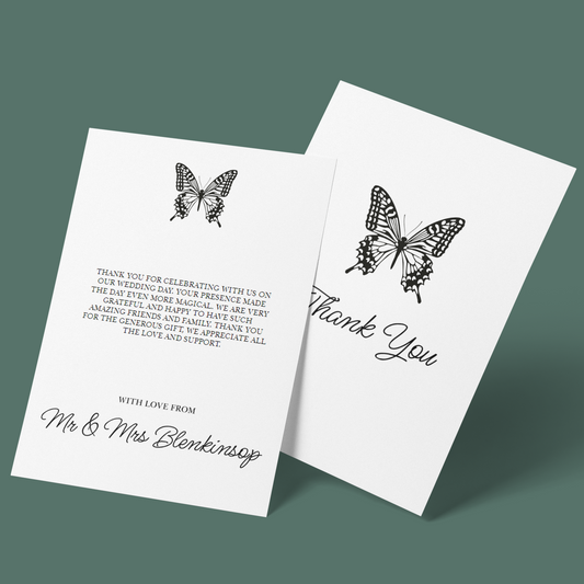 Thank You Cards - Catching Butterflies