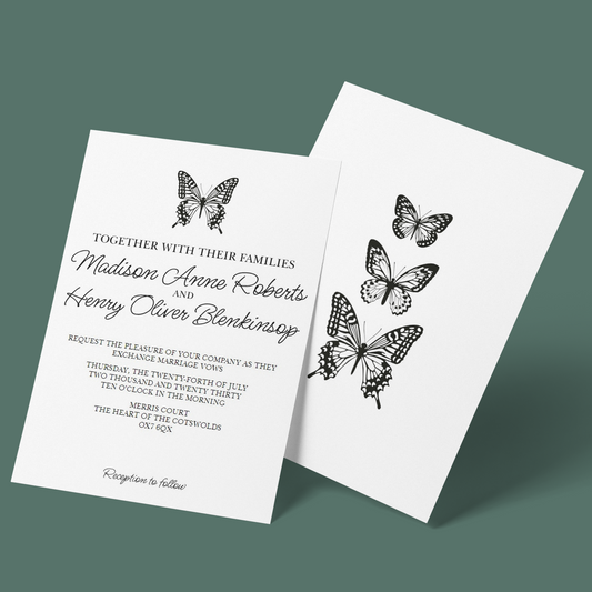 Wedding Invitations - Catching Butterflies