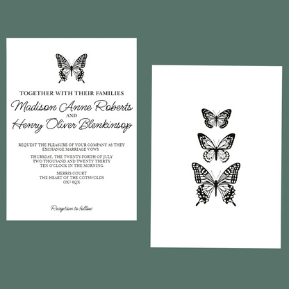 Wedding Invitations - Catching Butterflies