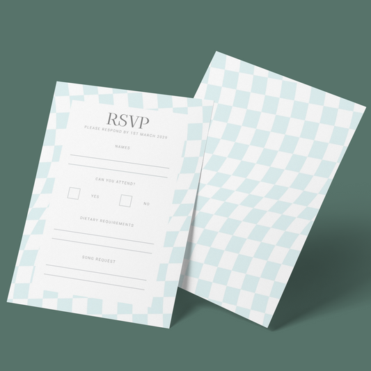 RSVP Cards - Chequerboard