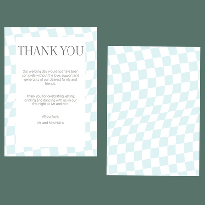 Thank You Cards - Chequerboard