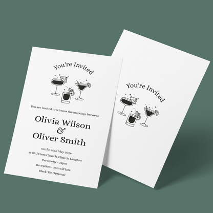 Wedding Invitations - Cocktails