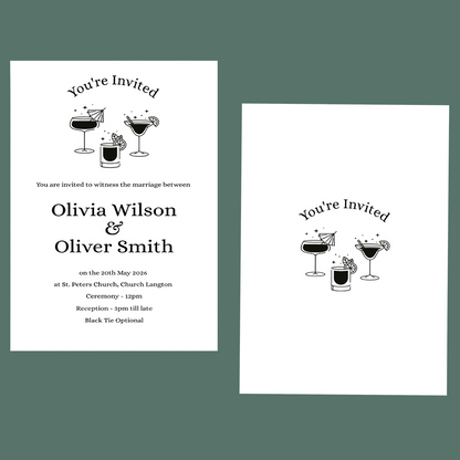 Wedding Invitations - Cocktails