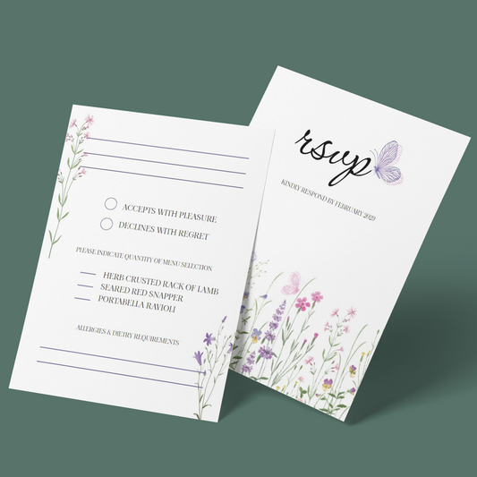 RSVP Cards - Butterfly Meadow