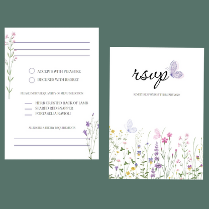 RSVP Cards - Butterfly Meadow