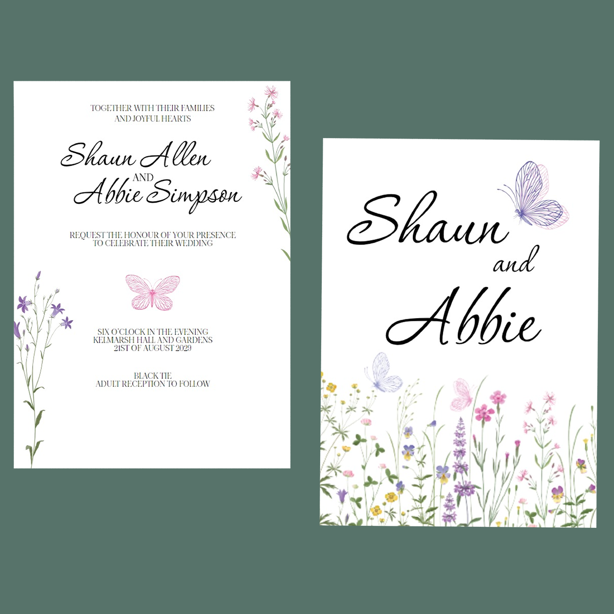 Wedding Invitations - Butterfly Meadow