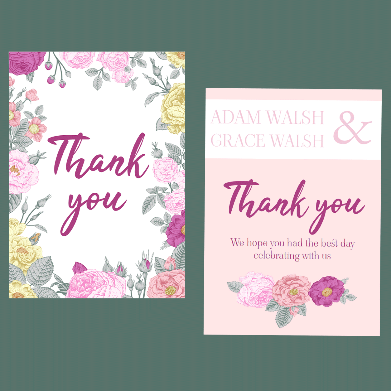 Thank You Cards - Summer Pinks