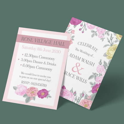 Wedding Invitations - Summer Pinks