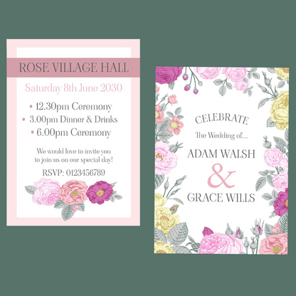 Wedding Invitations - Summer Pinks