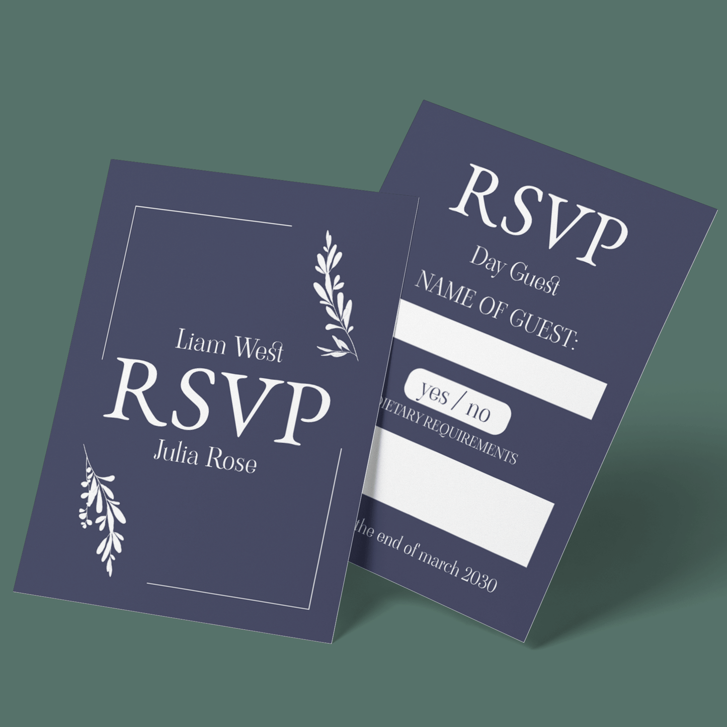 RSVP Cards - Modern Sprig