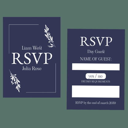 RSVP Cards - Modern Sprig