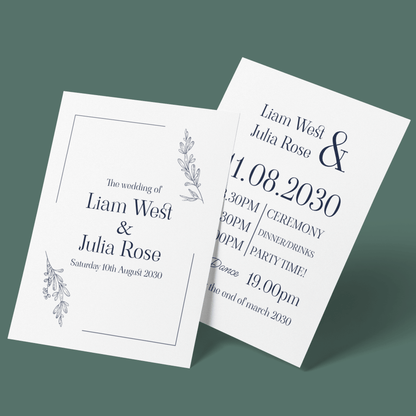 Wedding Invitations - Modern Sprig