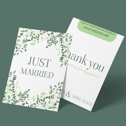 Thank You Cards - Sage Leaves