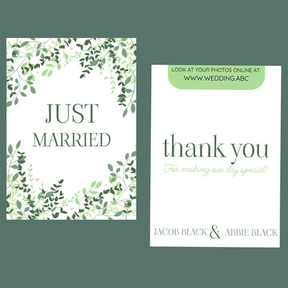 Thank You Cards - Sage Leaves