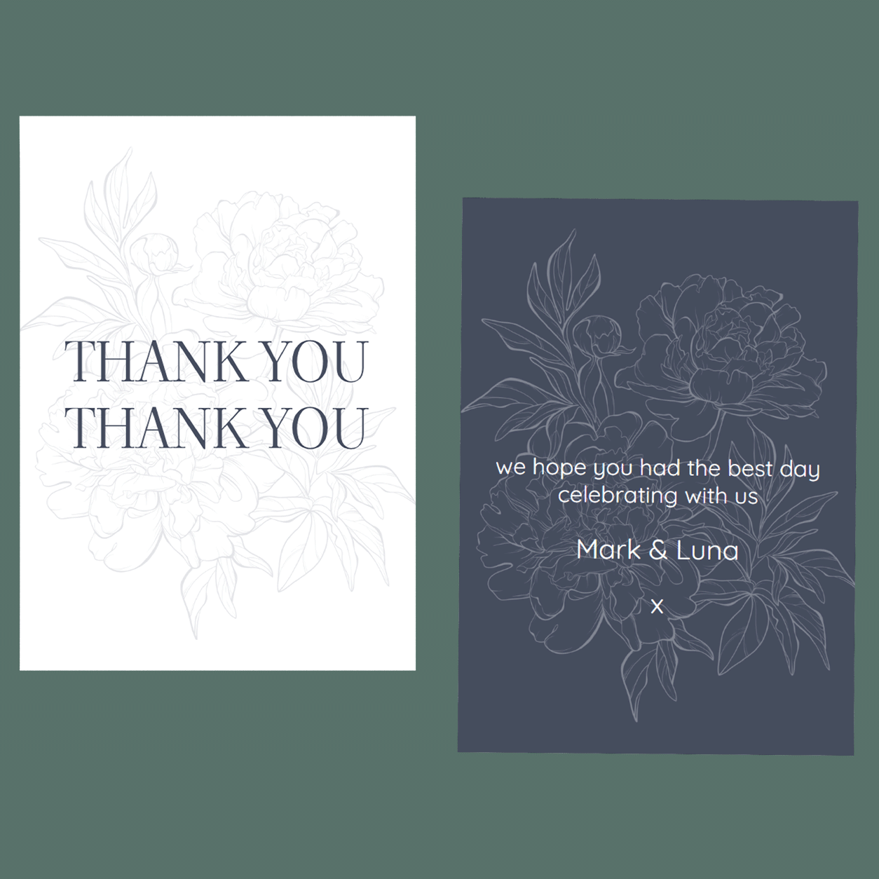 Thank You Cards - A Winters Tale