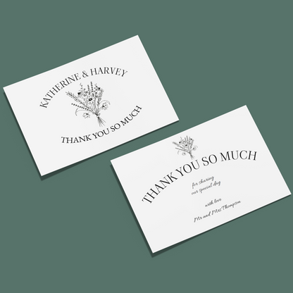 Thank You Cards - Wedding Flowers