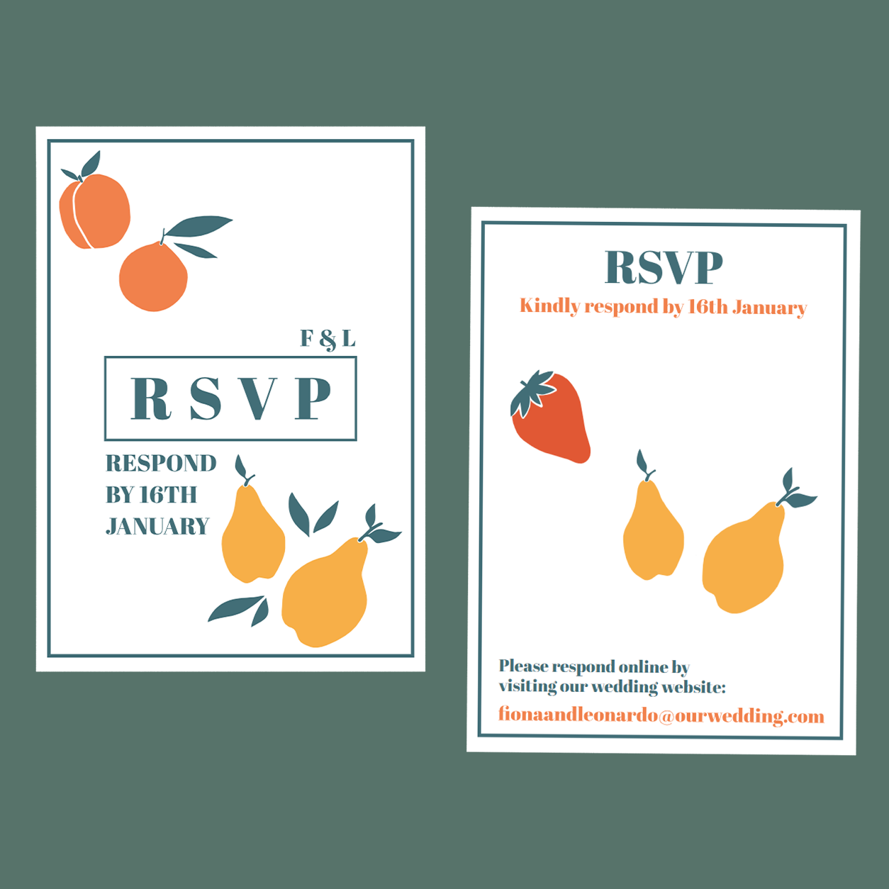 RSVP Cards - Summer Fruits