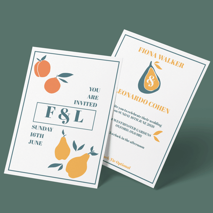 Wedding Invitations - Summer Fruits