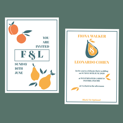 Wedding Invitations - Summer Fruits