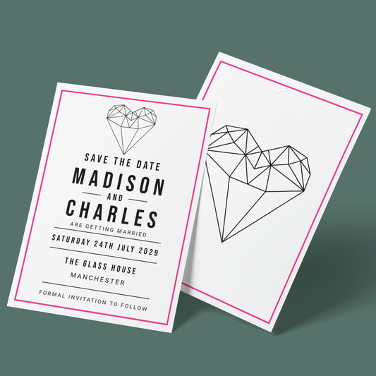 Save The Dates - Diamond Heart