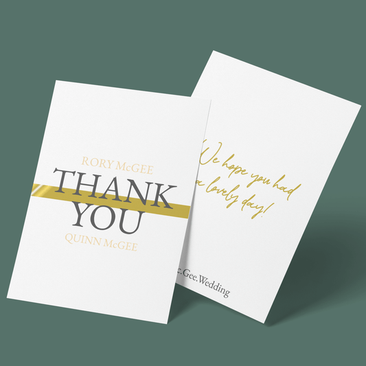 Thank You Cards - Golden Elegance