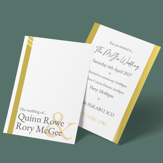 Wedding Invitations - Golden Elegance