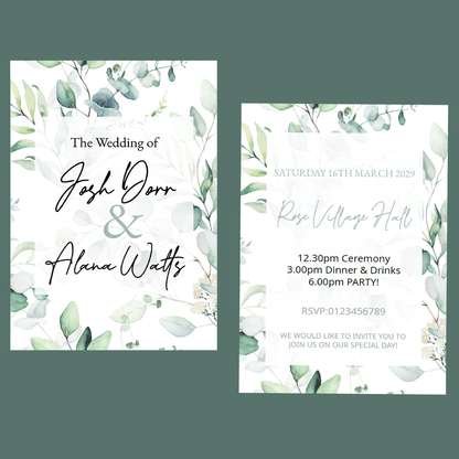 Wedding Invitations - Eucalyptus