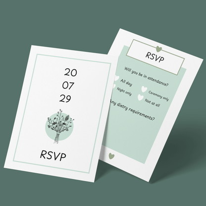 RSVP Cards - Modern Sage