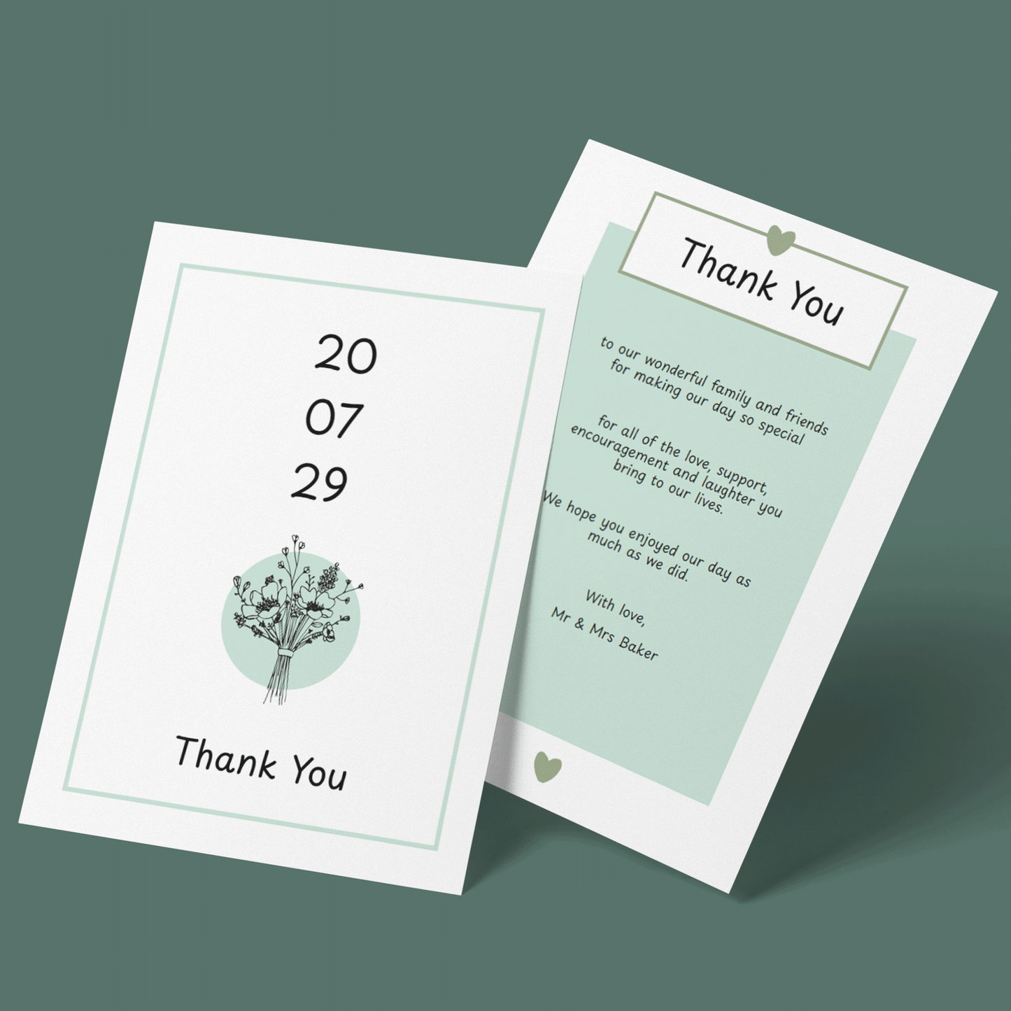 Thank You Cards - Modern Sage