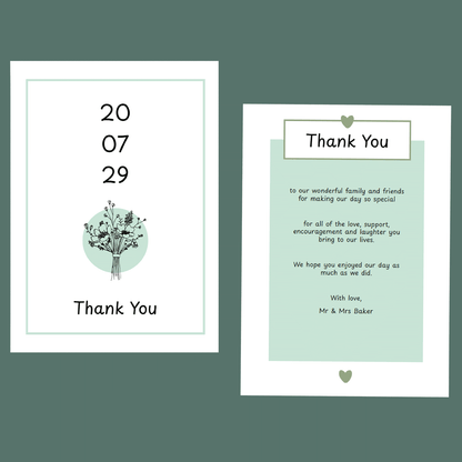 Thank You Cards - Modern Sage