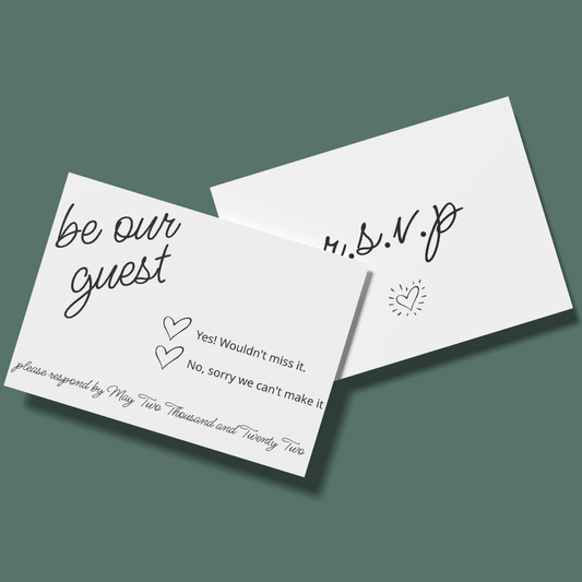 RSVP Cards - Hearts